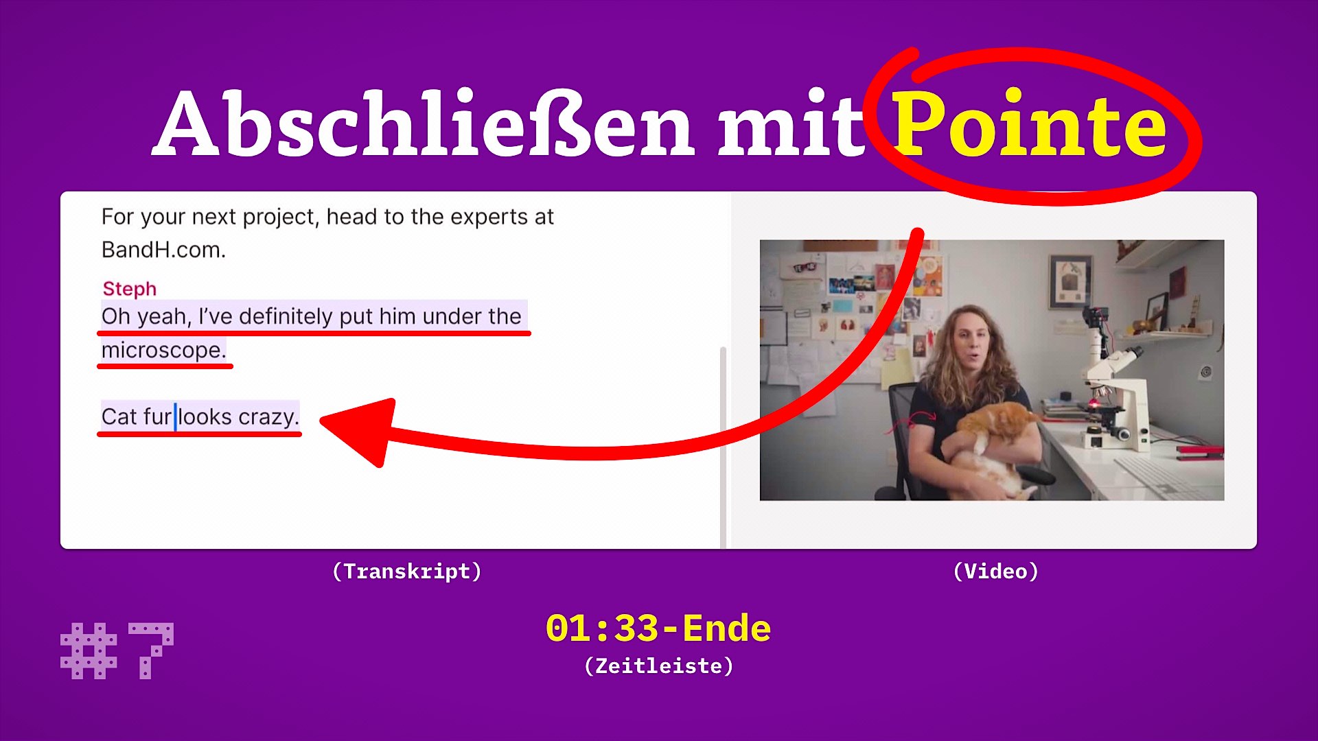 Abschließen mit Pointe